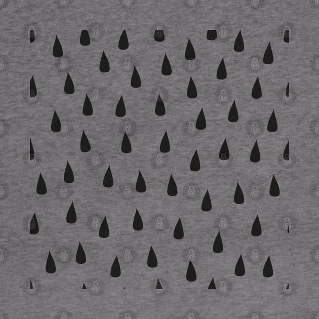 Scandinavian design black and white rain drops by GULSENGUNEL